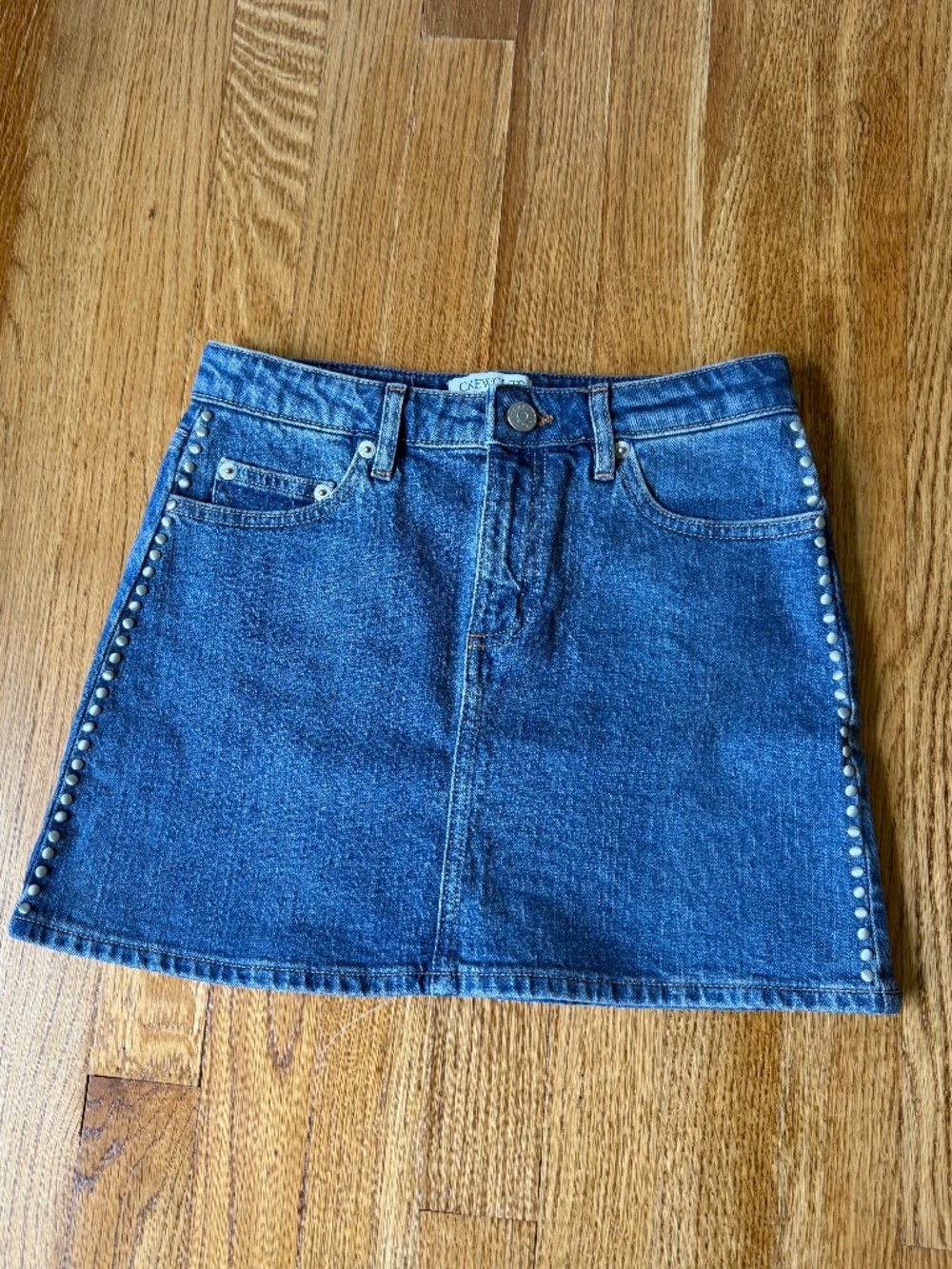 crewcuts Girls Denim Studded Skirt, Size 10 NWT